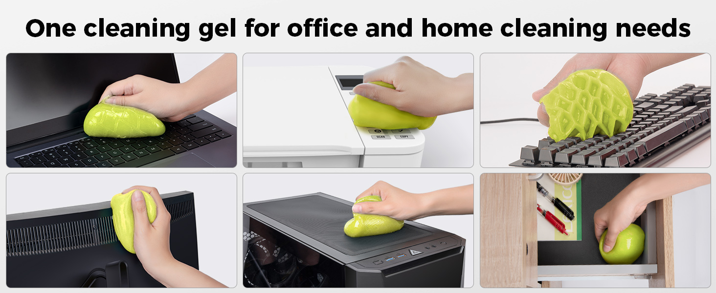 ColorCoral Cleaning Gel Universal Dust Cleaner for PC Keyboard Car Detailing Office Electronics Laptop Dusting Kit Computer Dust Remover, Computer Gaming Car Accessories, Gift for Men Women 160g