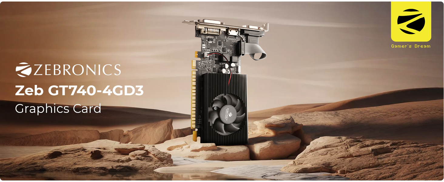 ZEBRONICS Gt610 2Gd3 with Pcie 2.0,Multiconnectivity Hdmi Dvi Vga,High Efficiency,Heatsink with Fan.,pci_e,ddr3_sdram,2 GB