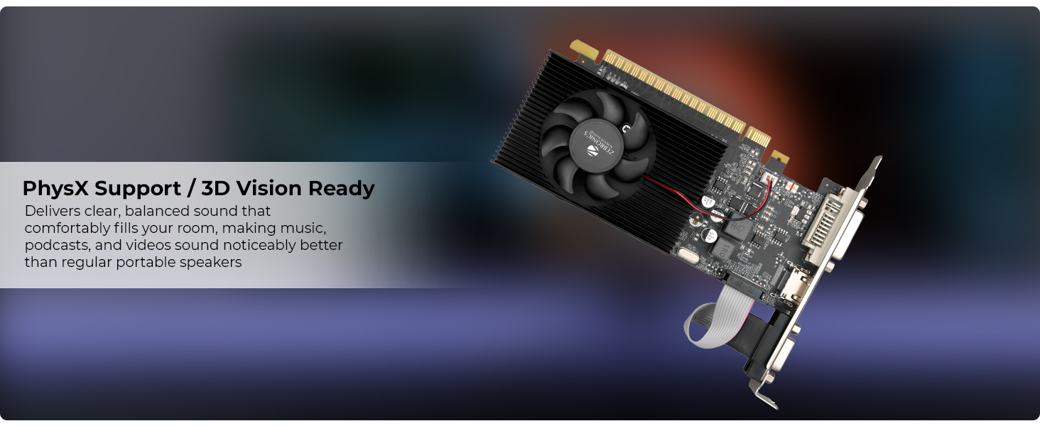 ZEBRONICS Gt610 2Gd3 with Pcie 2.0,Multiconnectivity Hdmi Dvi Vga,High Efficiency,Heatsink with Fan.,pci_e,ddr3_sdram,2 GB