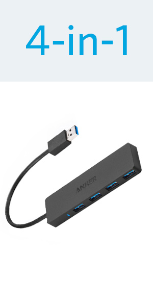 Anker USB Hub, 4-in-1 USB Splitter, 4 USB-A Ports with 5Gbps Data Transfer