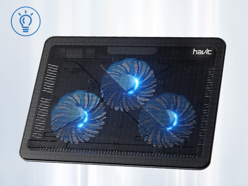 havit HV-F2056 Laptop Cooling Pad for 15.6-17 Inch Laptops, Black