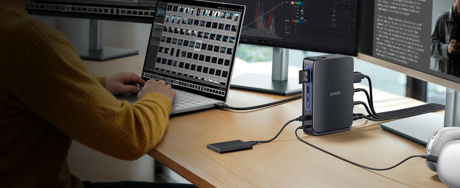 Anker USB-C Hub, 8-in-1 Multiport Ethernet Adapter with 4K@60Hz HDMI Port