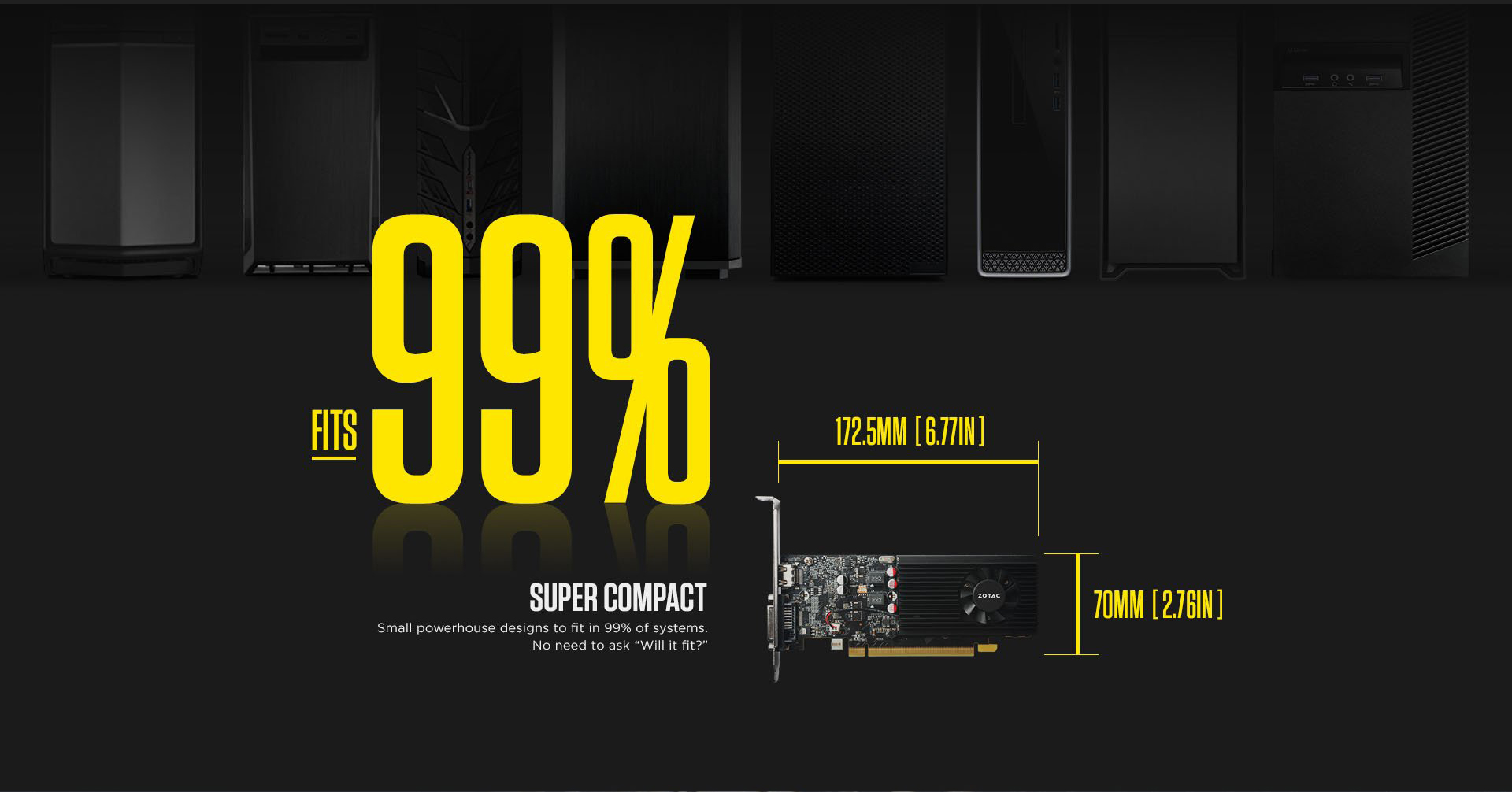 ZOTAC Gaming GeForce GT 1030 GDDR5 2GB 64bit PCIe 3.0 Graphics Card with 1468 Mhz Boost Clock & 5 Years Warranty (2 Years Warranty + 3 Years Extended Warranty)