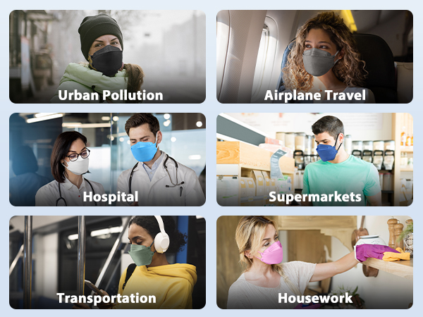 FENFEN KN95 Face Masks Disposable Adults - 50 Pack 5 Layer Protection Dust Breathable Comfortable Respirator Women KN95 Mask Individually Wrapped