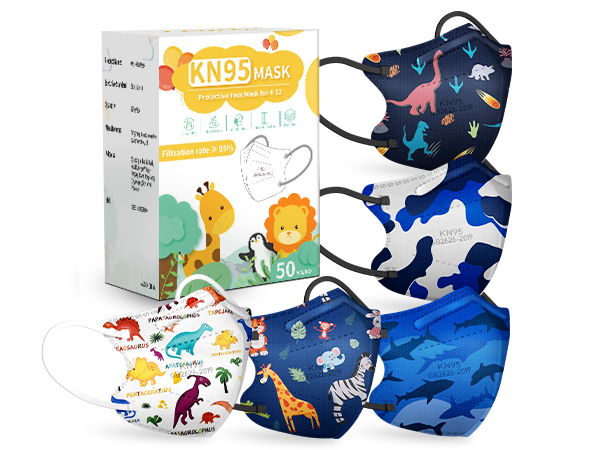 FENFEN KN95 Face Masks Disposable Adults - 50 Pack 5 Layer Protection Dust Breathable Comfortable Respirator Women KN95 Mask Individually Wrapped