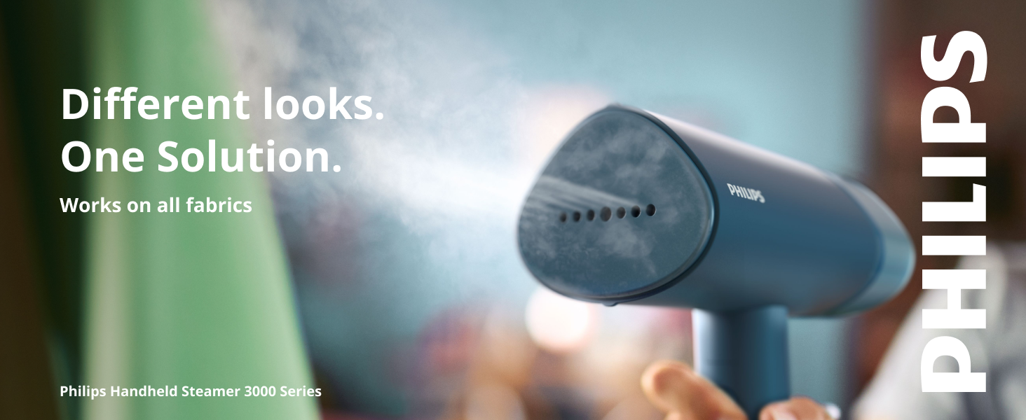 PHILIPS Handheld Garment Steamer STH3000/20, Reno Blue