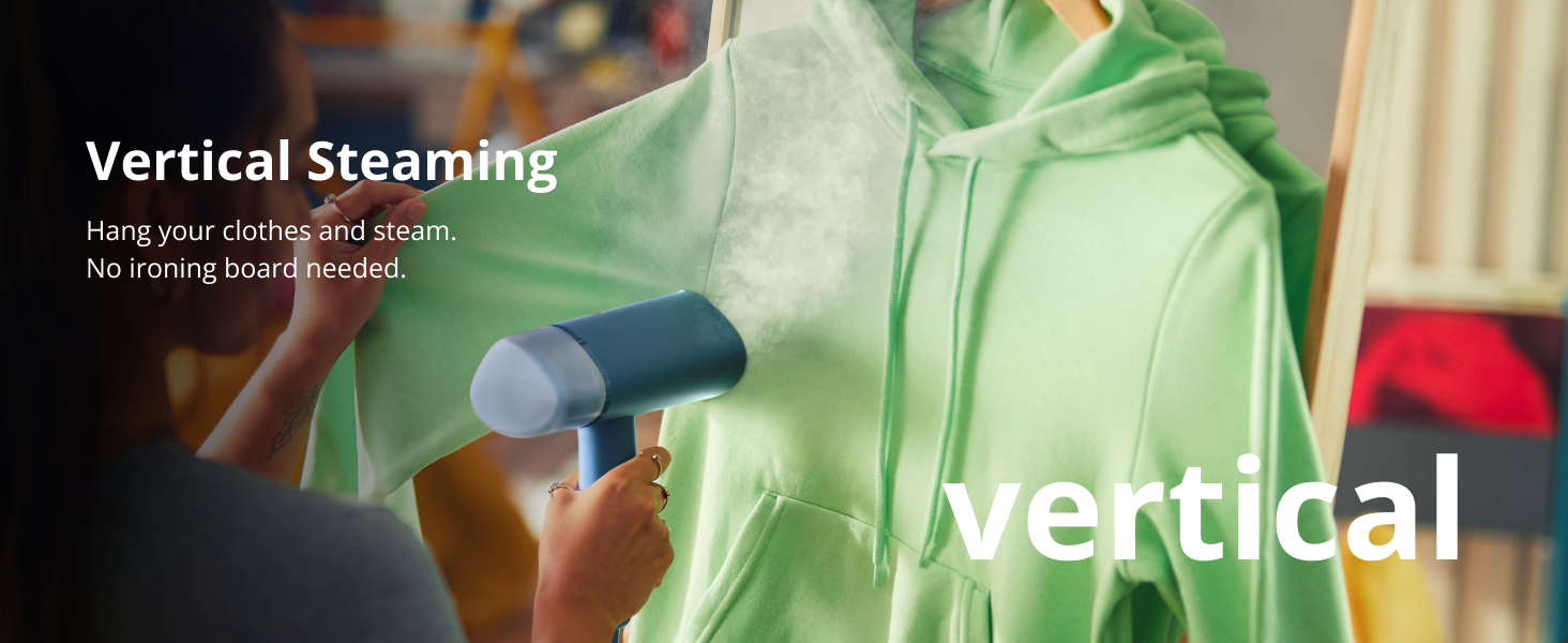 PHILIPS Handheld Garment Steamer STH3000/20, Reno Blue