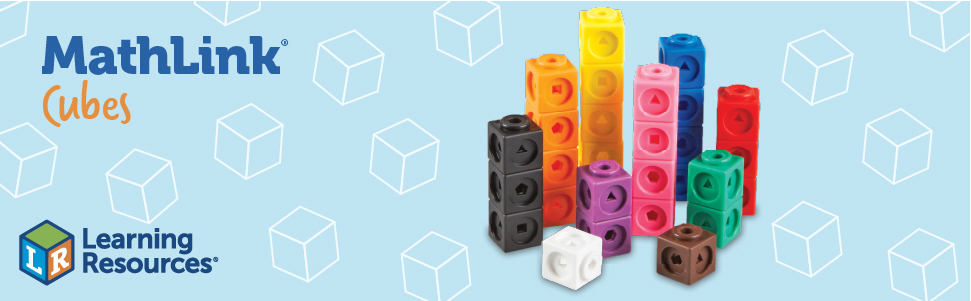 Learning Resources MathLink Cubes - Set of 100 Cubes, Ages 5+ Kindergarten, STEM Activities, Math Manipulatives, Homeschool Supplies, Teacher Supplies