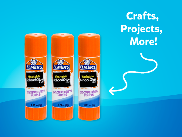 Elmer's All Purpose School Glue Sticks, Acid-Free and Washable, Clear, 7 Grams, 30 Count - Craft Projects, Poster, Classroom Supplies, #1 Teacher Brand