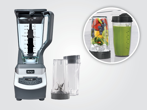 Ninja Blender Pro+, 1100W, 72oz Pitcher, 2 Cups, BL660
