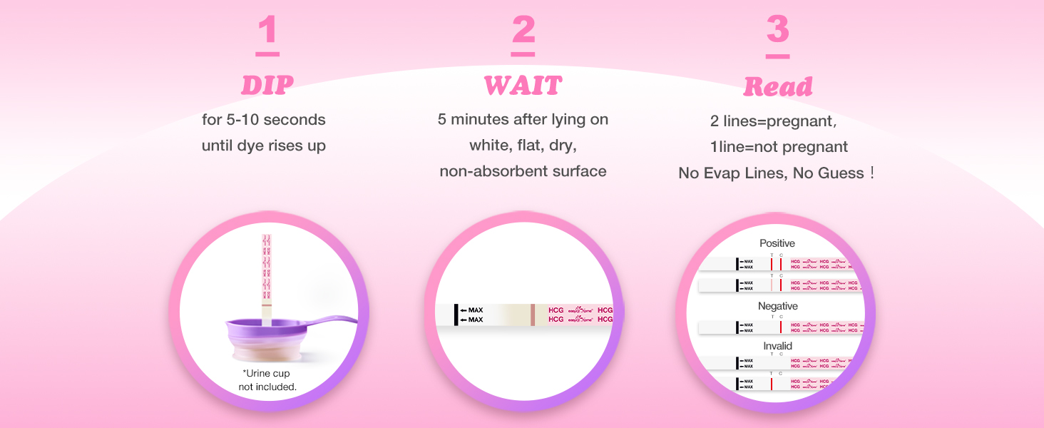 easy@Home Pregnancy Test Strips, 20 Pack with Premom App