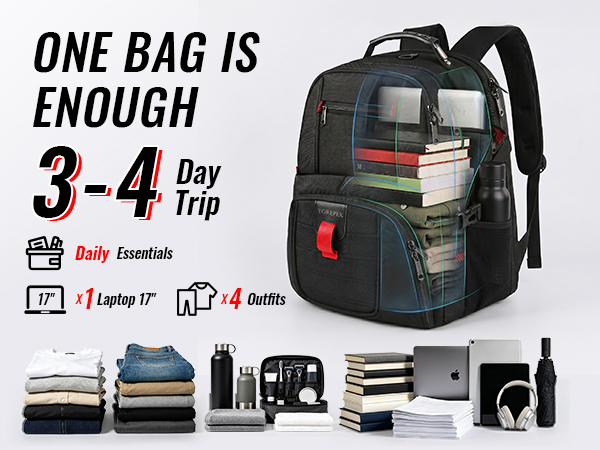 YOREPEK Large Laptop Backpack for Men, Heavy Duty Travel Backpack