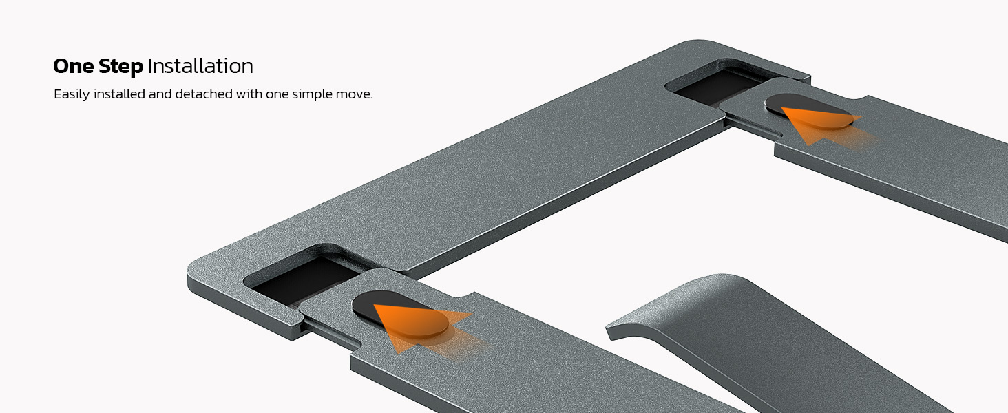 Nulaxy Full Aluminum Laptop Stand, Stable Support to 22 lbs, Open Cooling