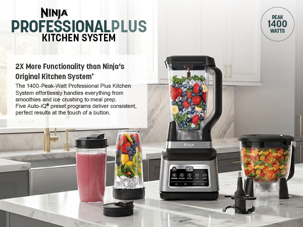 Ninja BN801 Professional Plus Kitchen System, 1400WP, Auto-iQ, Grey