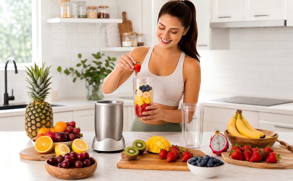 Replacement Parts 32oz Blender Cups (2 Packs) Replacement Blender Cups Compatible with NutriBullet 600w and 900w Blender
