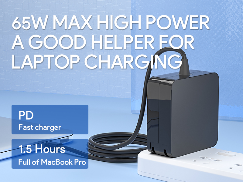 65W USB C Power Adapter, Fiattigear Type C Power PD Wall Fast Charger Compatible with Mac Book Pro, Dell Latitude, Lenovo, Huawei Matebook, HP Spectre, Acer Chromebook and Any Laptops or Smart Phones1