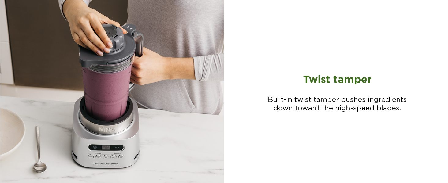 Ninja SS151 TWISTi Blender DUO, High-Speed 1600 WP Smoothie Maker & Nutrient Extractor* 5 Functions Smoothie, Spreads & More, smartTORQUE, 34-oz. Pitcher & (2) To-Go Cups, Gray