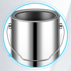 Uiifan 4 Pcs 1 Gallon Metal Paint Cans with Lids Handles Empty,Silver