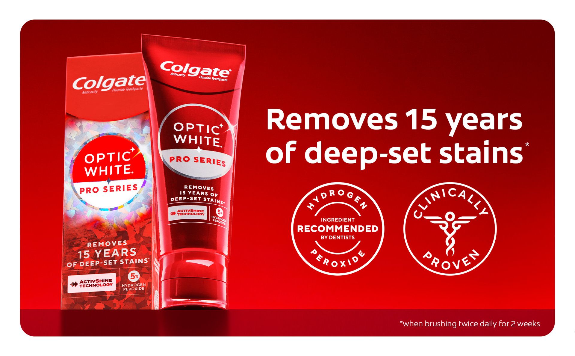 Colgate Optic White Pro Series High Impact White Toothpaste, 3 Pack, 3.0 oz