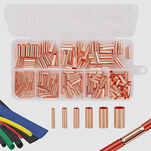 Serplex® 250 Pcs Copper Wire Terminal Connectors with Heat Shrink Tubes
