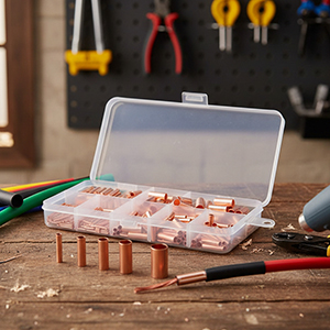 Serplex® 250 Pcs Copper Wire Terminal Connectors with Heat Shrink Tubes