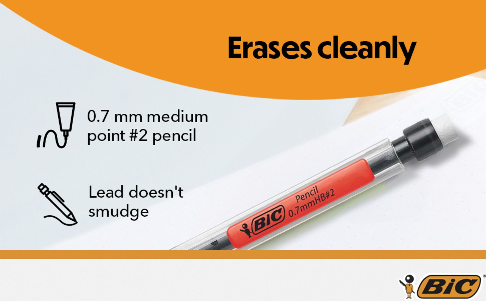 BIC Xtra Smooth Mechanical Pencil, 0.7 mm Medium Point, 40-Count Pack