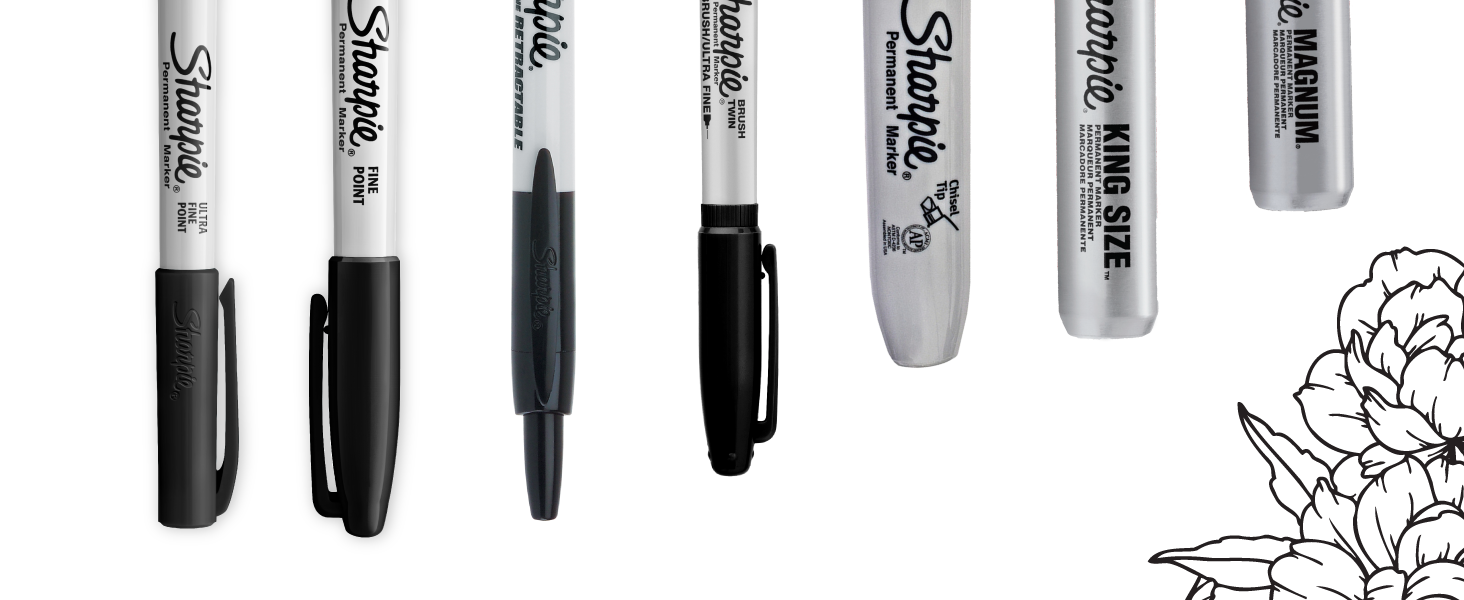 Sharpie Permanent Markers, Bulk Set, Fine Tip Markers, For Plastic, Metal, Wood, And More, Black, 36 Count