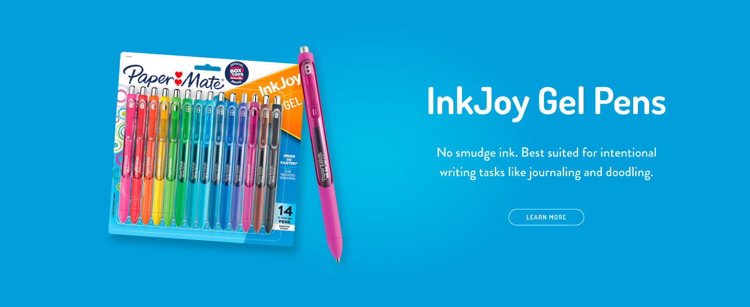 Paper Mate InkJoy Gel Pens, Assorted, Medium Point (0.7mm), 14 Count - Smooth Writing, Back to School, Teacher Supplies, Journaling, Note-Taking, Doodling