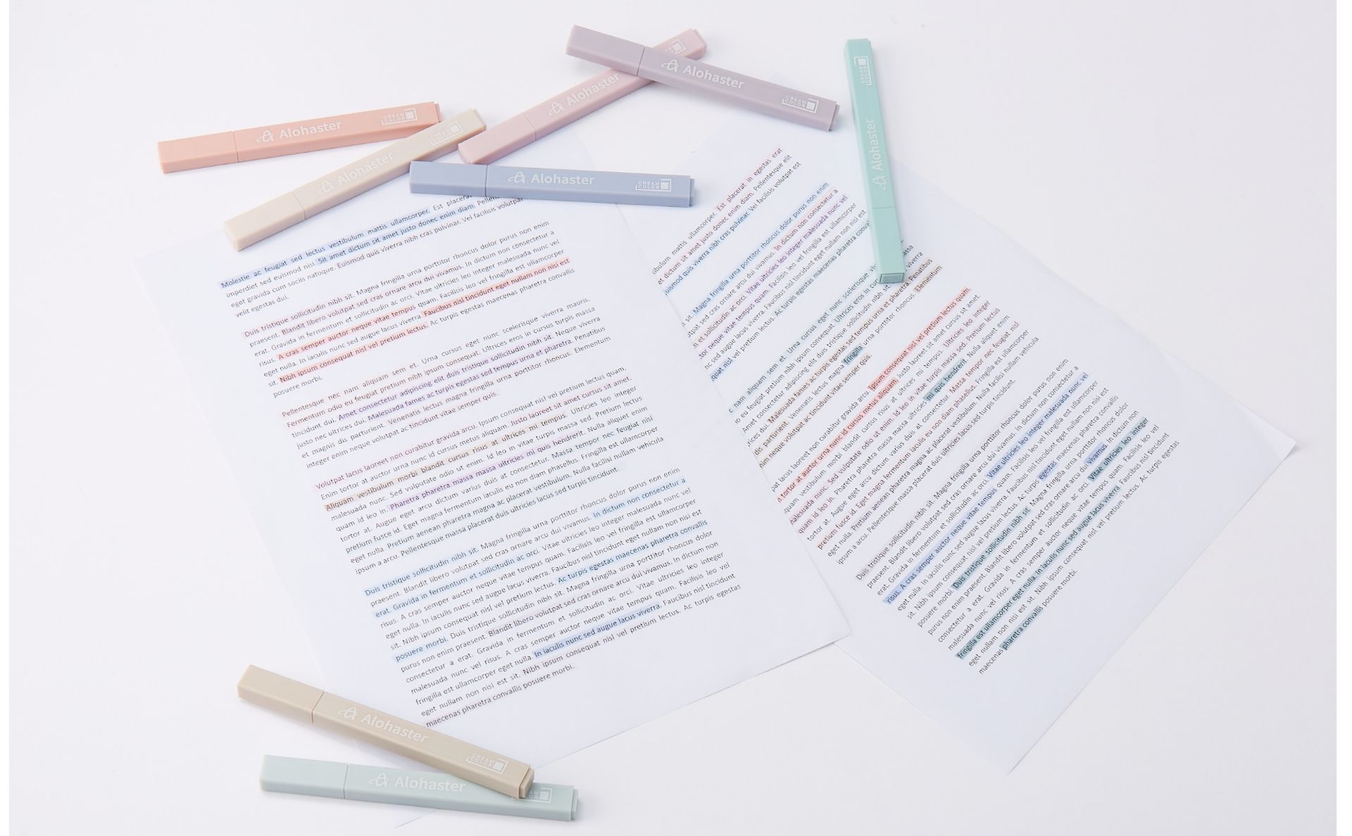 Alohaster Highlighters, HPSIZEE-6-T, 6 Pack - Happiness