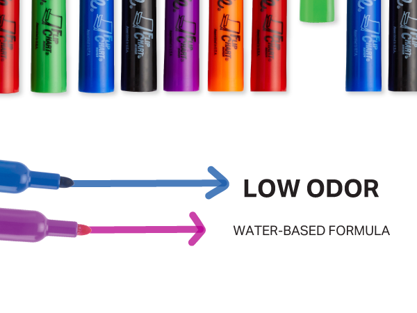 Sharpie Flip Chart Markers, Bullet Tip, Assorted Colors, Low-Odor, Squeak-Free, 8 Count - Office Presentation, Back to School, Teacher Supplies