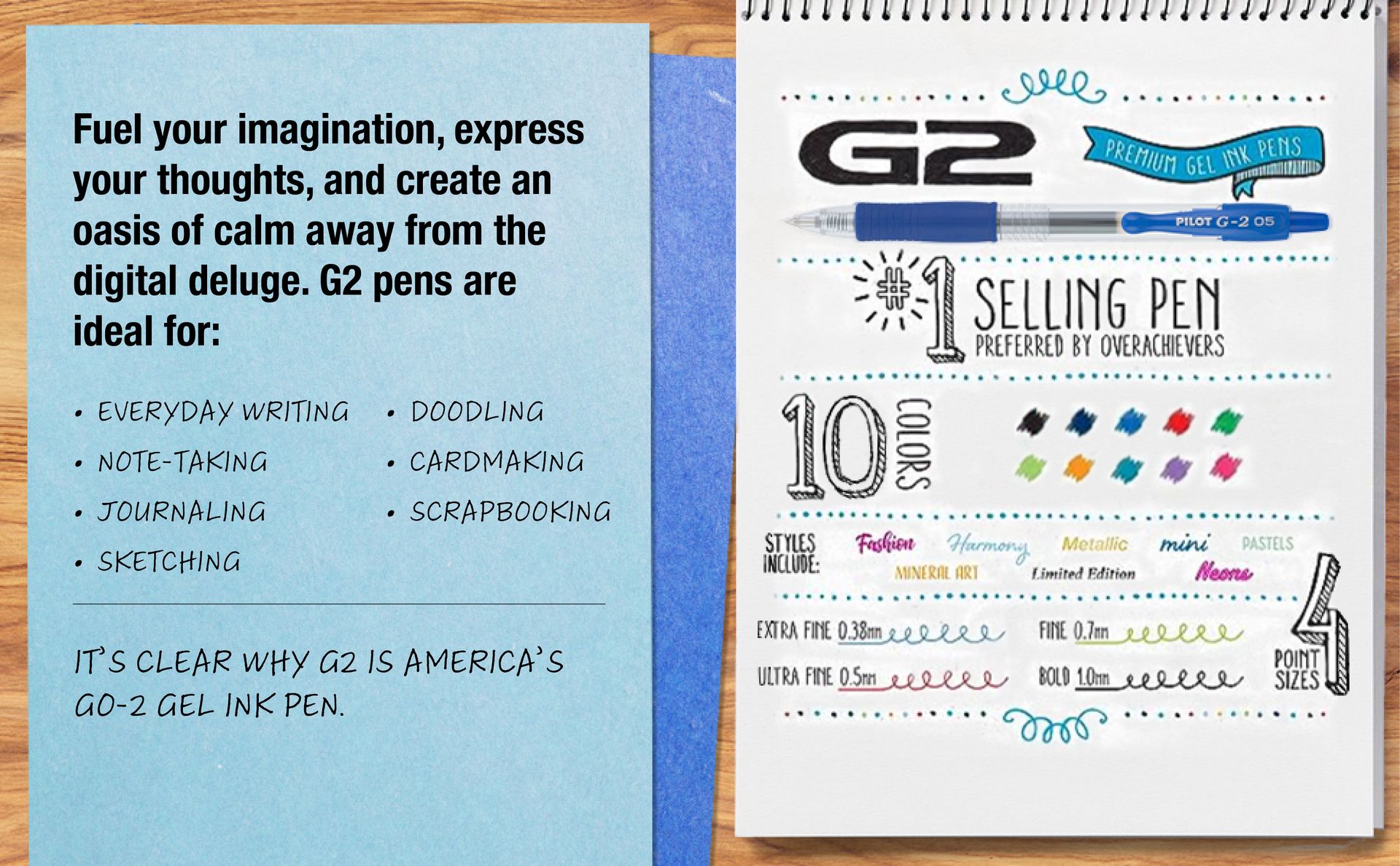 PILOT G2 Extra Fine Point Black Gel Ink Pens, Dozen Box, 31002