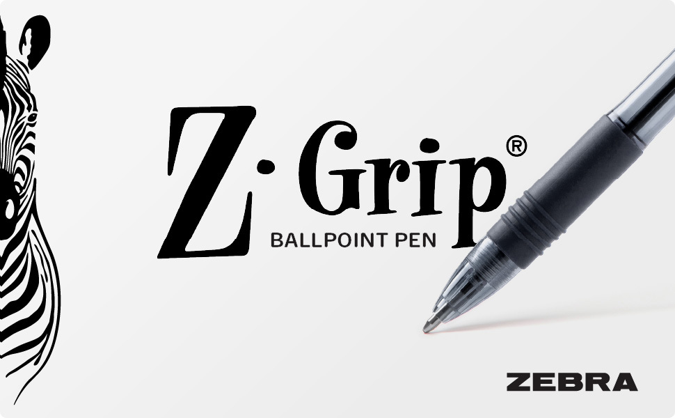 Zebra Pen Z-Grip Retractable Ballpoint Pen, Blue Ink, 1.0mm, 24 Bulk-Pack
