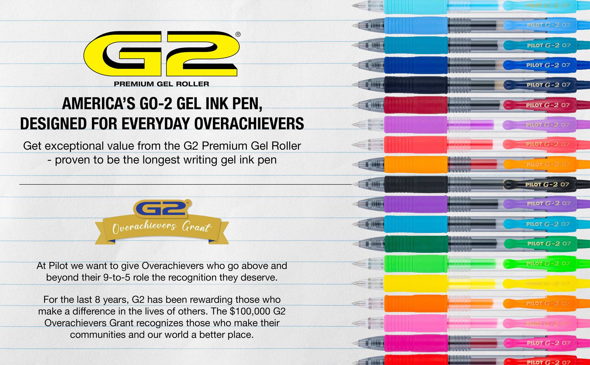 Pilot G2 Premium Gel Roller Pen, Retractable and Refillable, Fine Point 0.7 mm, Black Ink, 36 Count