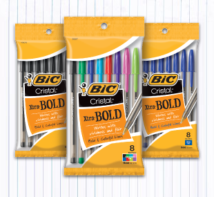 BIC Round Stic Xtra Life Black Ballpoint Pens, Medium Point, 36-Count