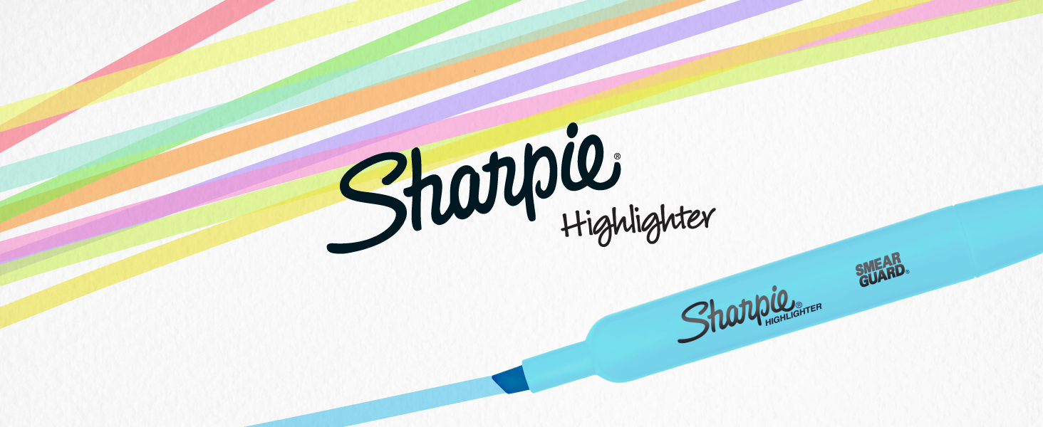 Sharpie Pocket Style Highlighters, Chisel Tip, Fluorescent Yellow, Box of 12
