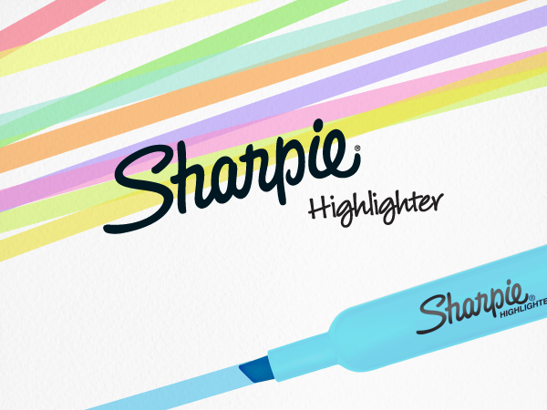 Sharpie Tank Highlighters, Chisel Tip, Fluorescent Yellow, 12 Count