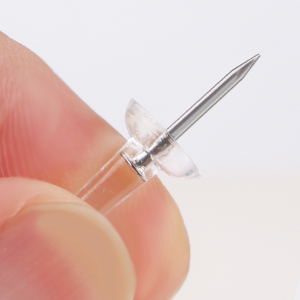 Push Pins 600 Count, Standard Clear Thumb Tacks Steel Point and Clear Plastic Head