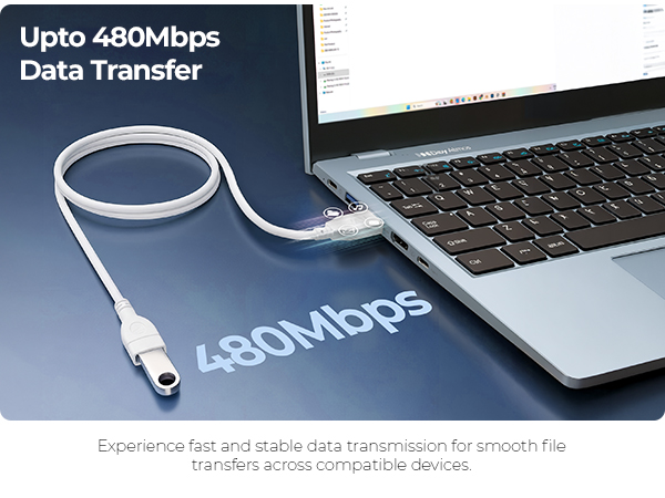 Zebronics USB Extension Cable, 1.5 Meter Length, 480Mbps Data Transfer, Full Copper Core, Nickel-Plated Connectors, Durable Build, For TV, Laptop, PC, Hard Drive, Gamepad (UEC15)