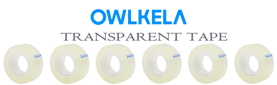 OWLKELA 6 Rolls Transparent Tape Refills, Clear, 0.7" x 1000"
