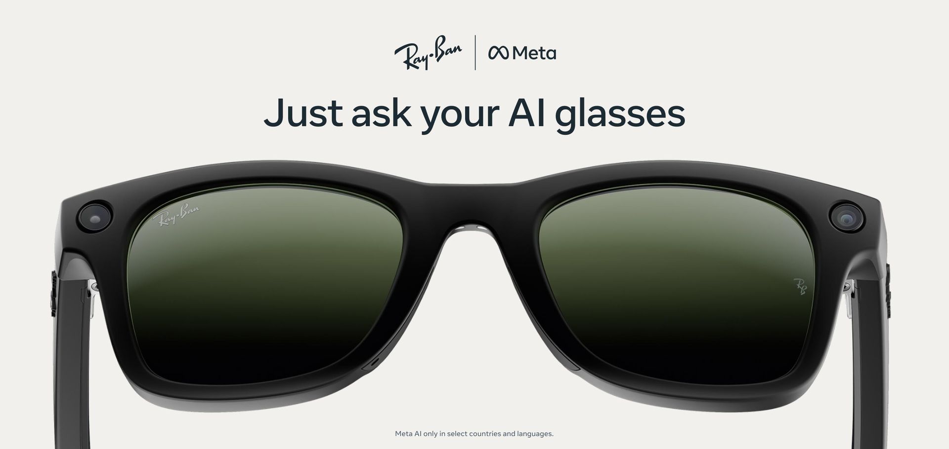 Ray-Ban Meta (Gen 1), Wayfarer, Large Shiny Black | Smart AI Glasses for Men, Women. 12 MP Ultra-Wide Camera, Open-Ear Speakers for Audio, Video Recording and Bluetooth. Clear Lenses. Wearable Tech.