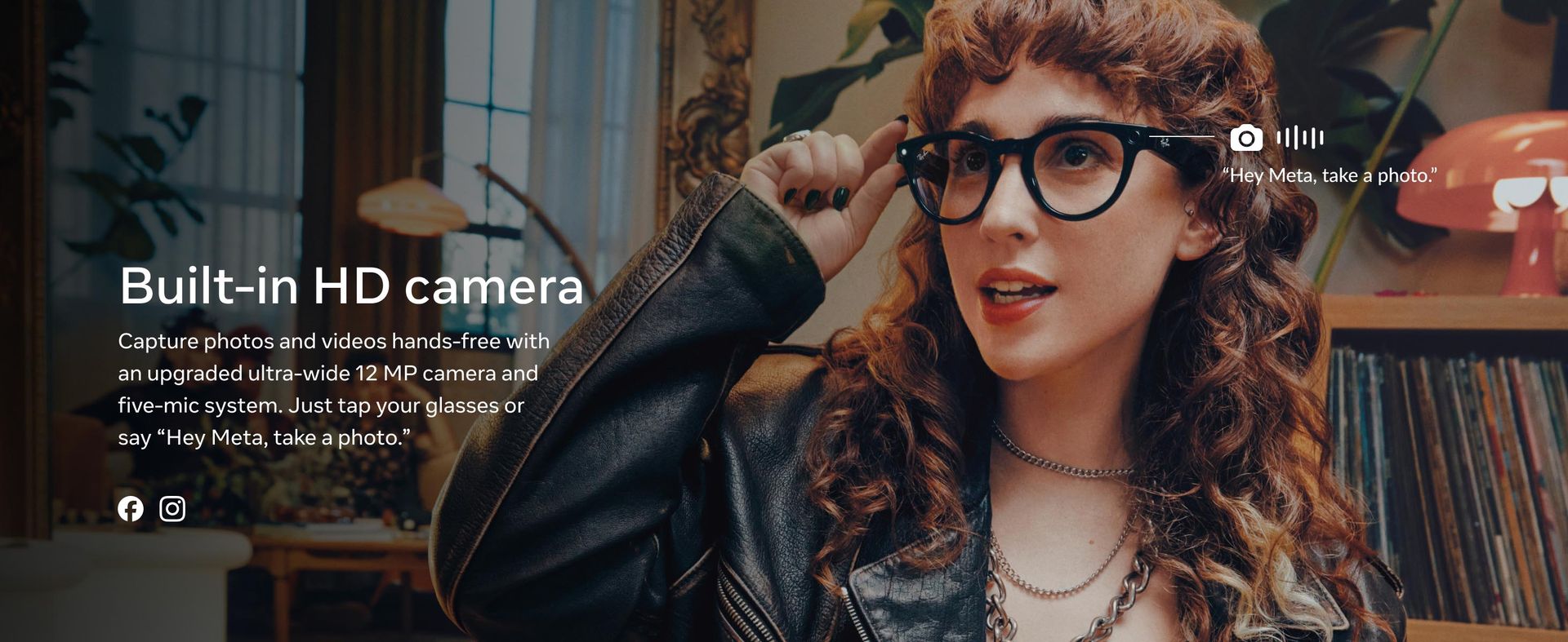 Ray-Ban Meta (Gen 1), Wayfarer, Large Shiny Black | Smart AI Glasses for Men, Women. 12 MP Ultra-Wide Camera, Open-Ear Speakers for Audio, Video Recording and Bluetooth. Clear Lenses. Wearable Tech.