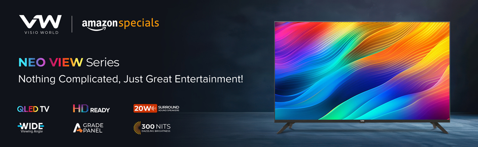 VW 80 cm (32 inches) Frameless Series HD Ready QLED TV VW32MAX