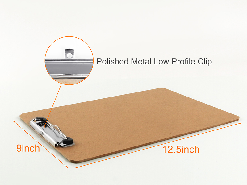 Clipboard, HERKKA 15 Pack Hardboard Office Clipboards Standard A4 Letter Size Clipboard with Low Profile Clip, Size 12.5 x 9 Inch