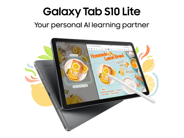 Samsung Galaxy Tab S10 Lite [Smartchoice], 10.9-inch (27.7 CM), LCD Display, 6GB RAM, 128GB ROM, Wi-Fi, Dual Speakers, S Pen, Gray, AI Enabled
