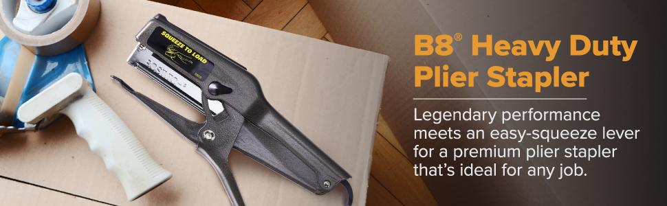 Bostitch Office Heavy Duty Plier Stapler, 45 Sheet Capacity, Charcoal