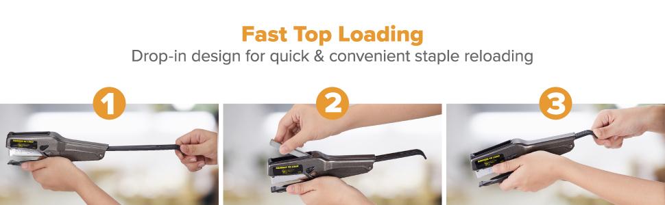Bostitch Office Heavy Duty Plier Stapler, 45 Sheet Capacity, Charcoal
