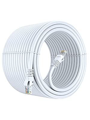FEDUS Cat6 Ethernet Cable, 15 Meter High Speed 550MHZ / 10 Gigabit UTP LAN Network Internet RJ45 Wire, Patch Computer Cord Category 6 Wires for Modem