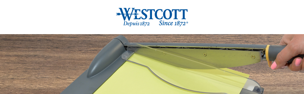 Westcott 12'' TrimAir Wood Guillotine Paper Cutter & Paper Trimmer, 30 Sheet (15106)