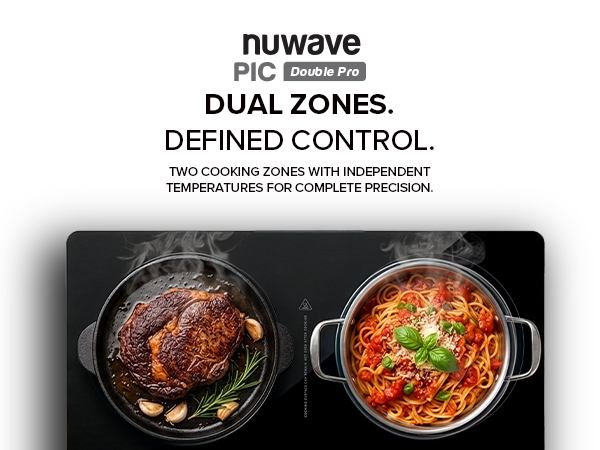 Nuwave PIC Double Portable Induction Cooktop, 900W/1500W/1800W Options