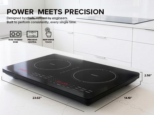 Nuwave PIC Double Portable Induction Cooktop, 900W/1500W/1800W Options
